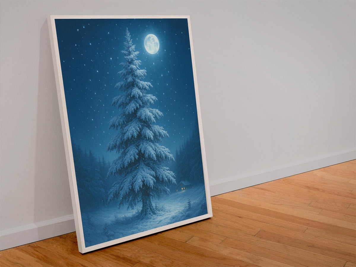 Blue Moon Winter Tree