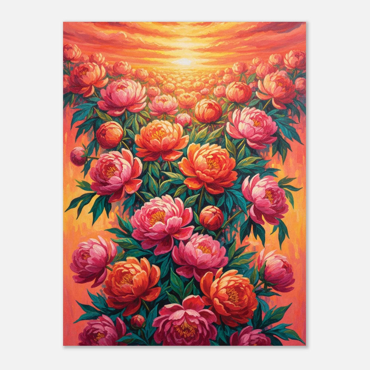 Vivid Peony Field