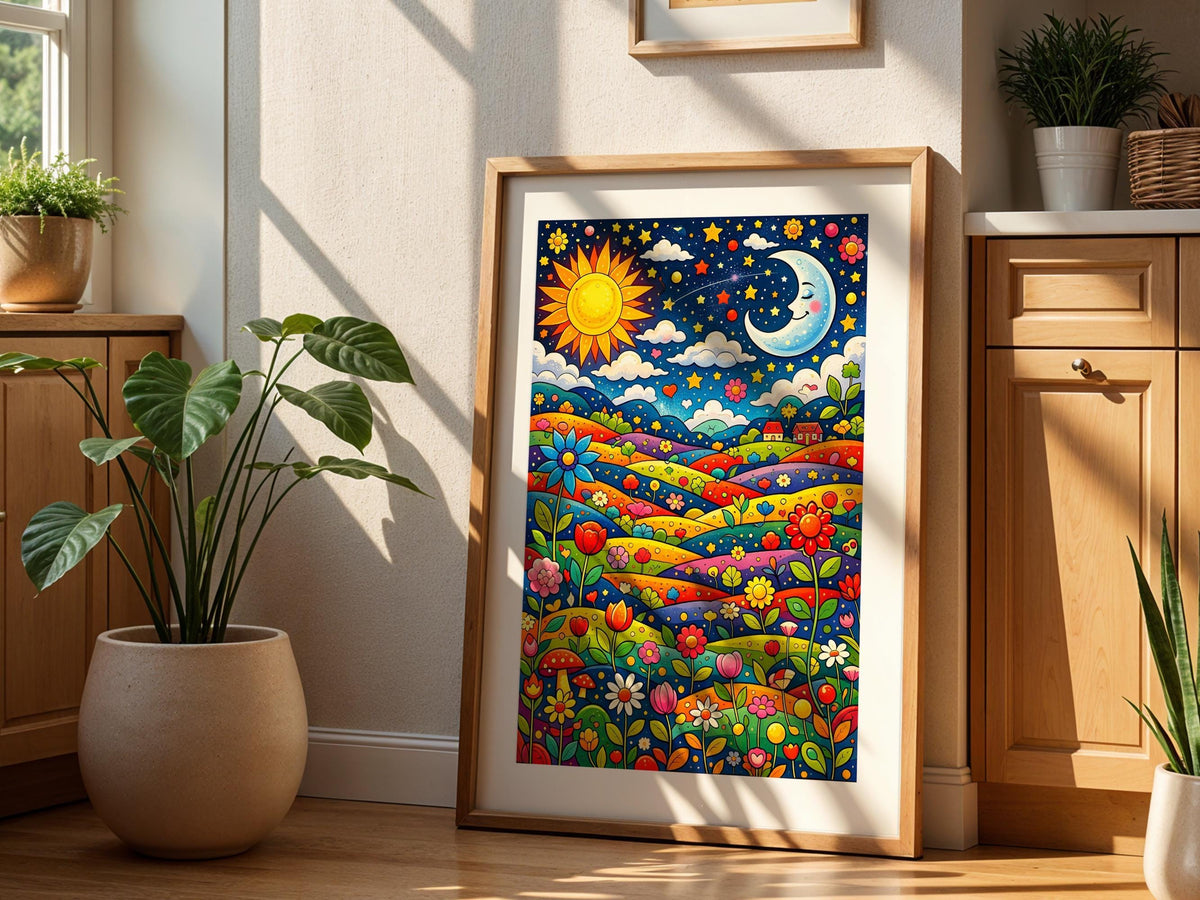 Whimsical Rainbow Hills