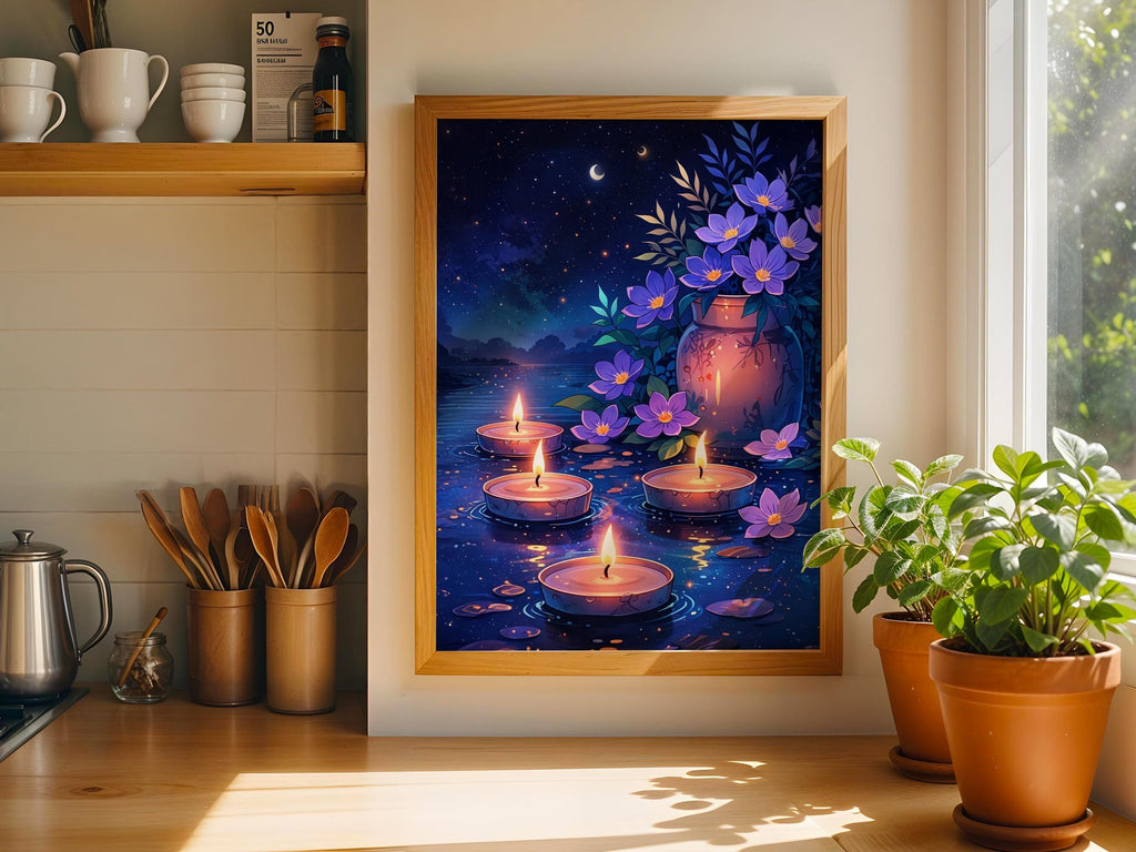 Celestial Floral Candle