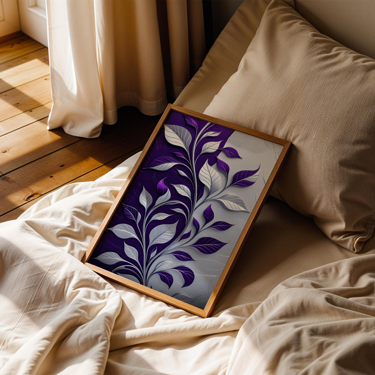 Purple Botanical Leaves