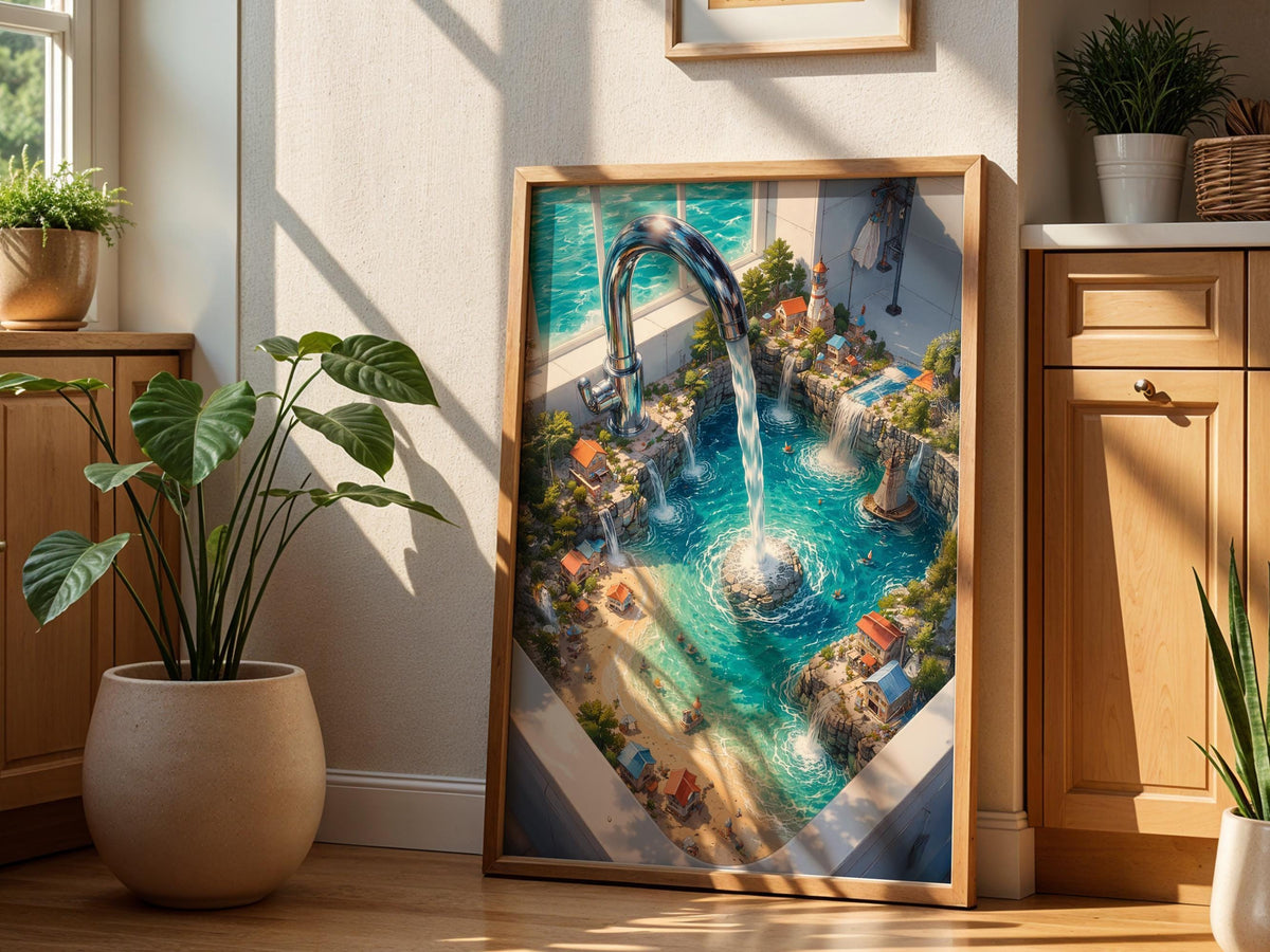 Surreal Coastal Village