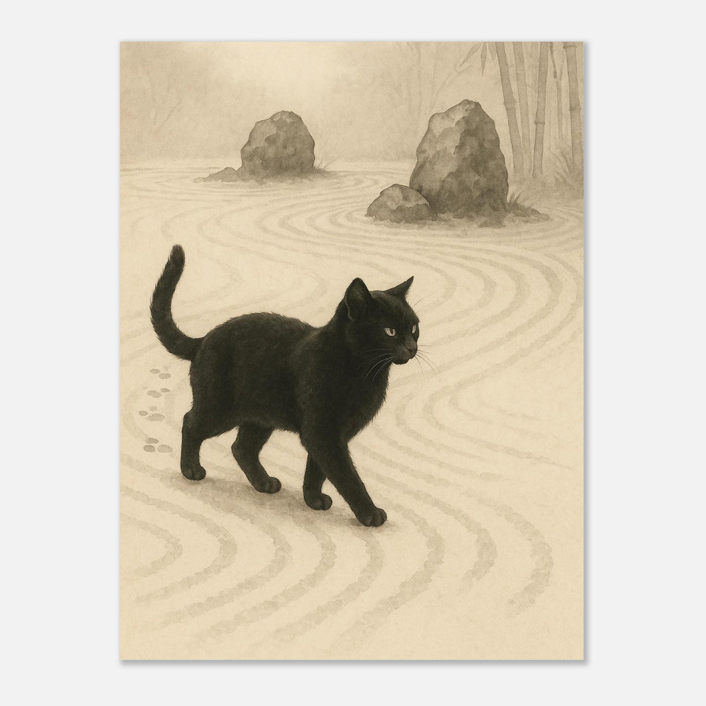 Black Cat Zen Garden