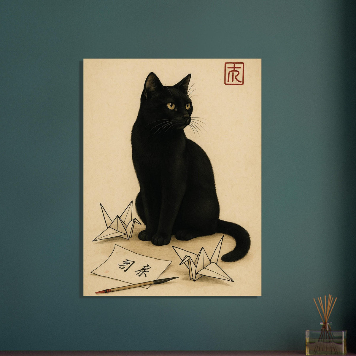 Origami Cat Portrait