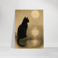 Moonlit Black Cat