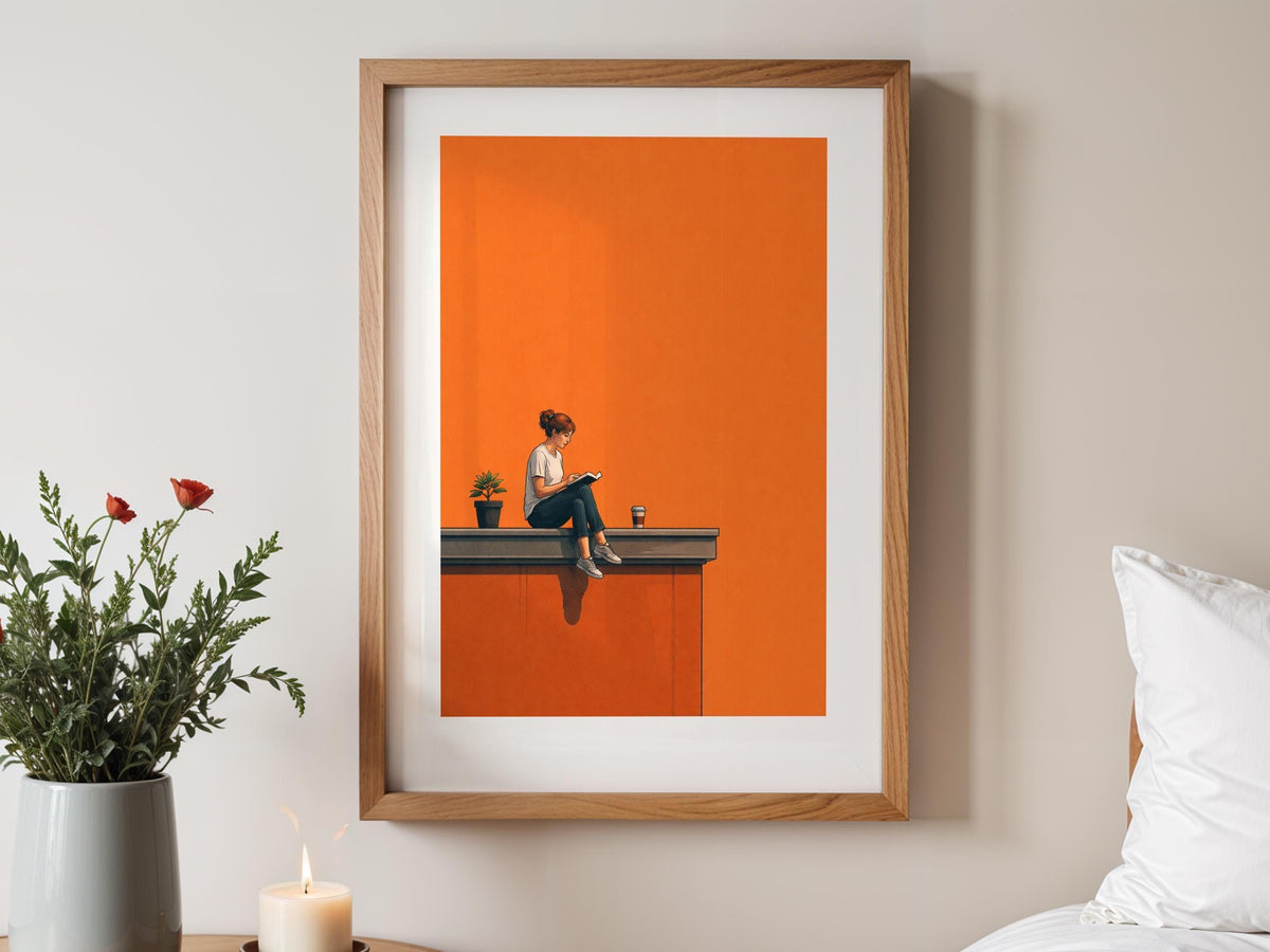 Minimal Reading Woman