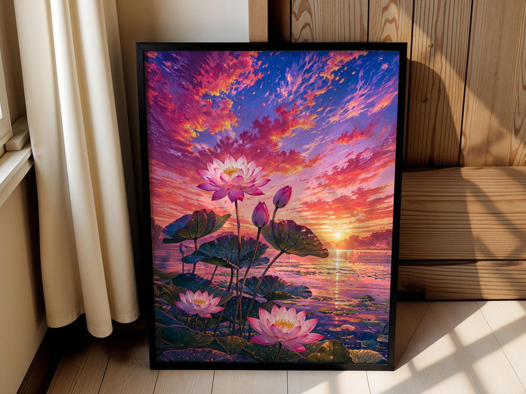 Sunset Lotus Pond