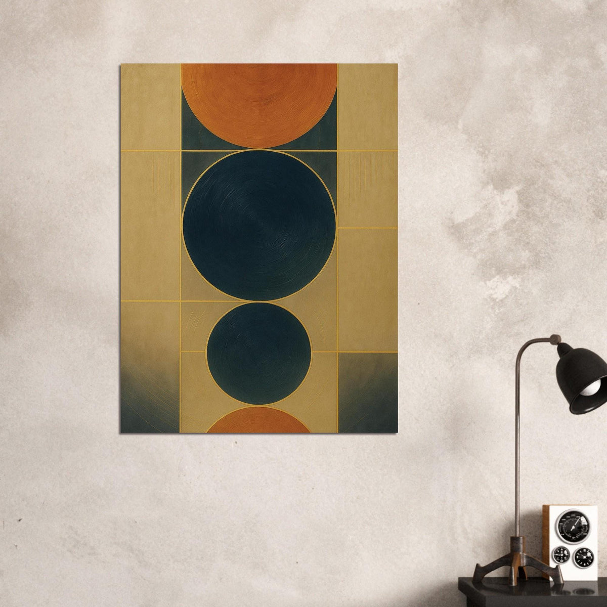 Celestial Blue Copper Geometry