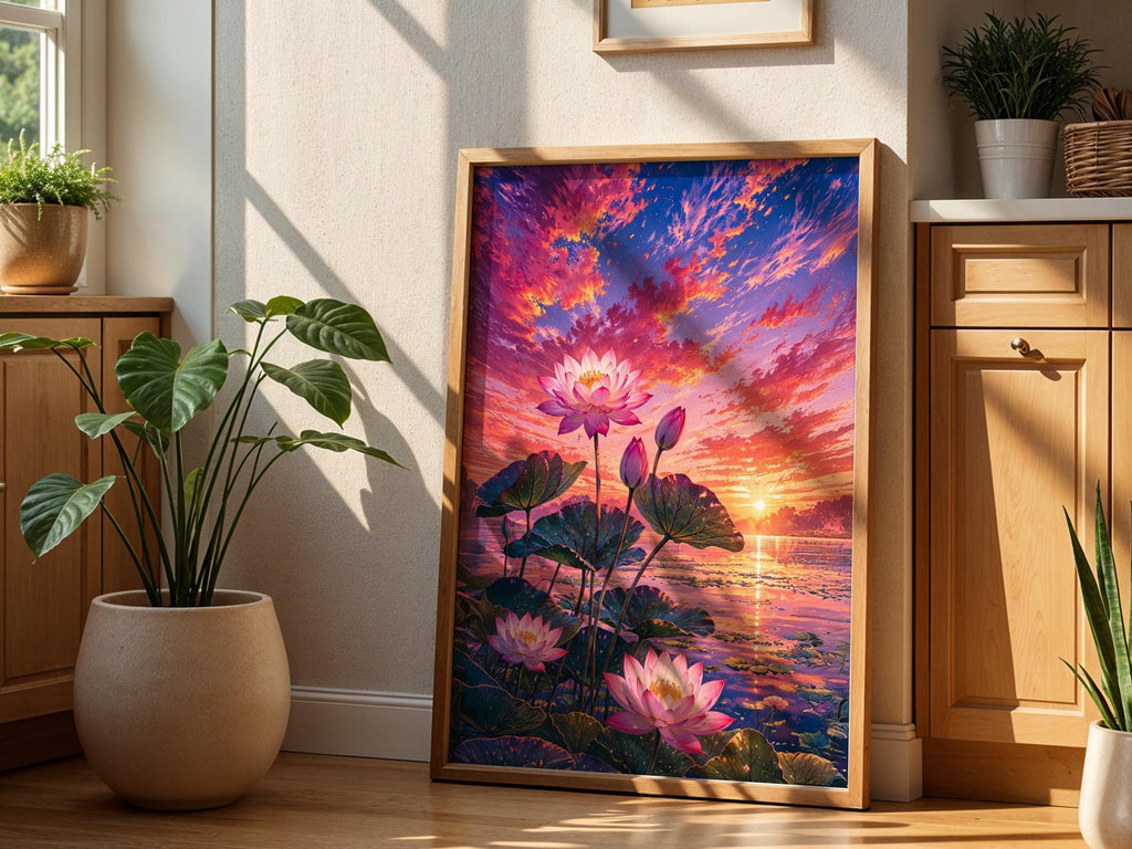 Sunset Lotus Pond
