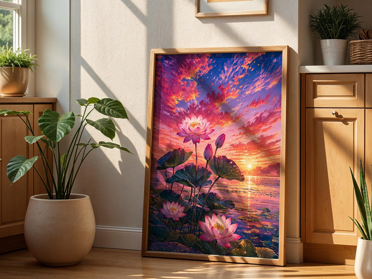 Sunset Lotus Pond
