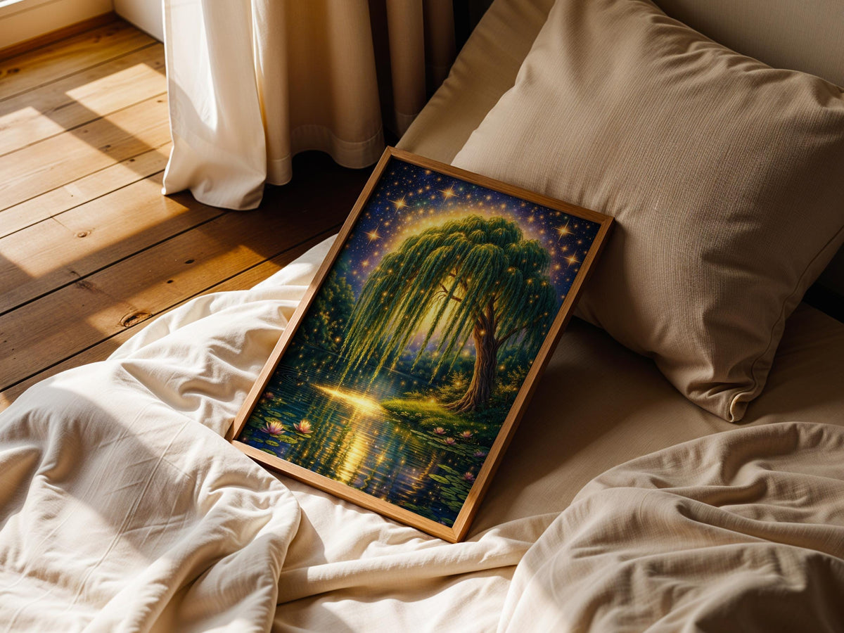 Moonlit Willow Tree