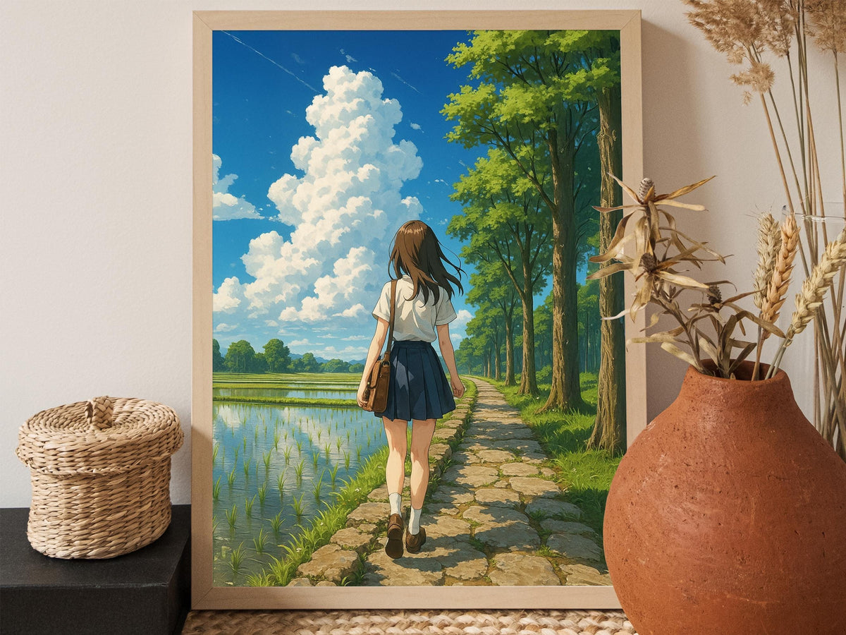 Anime Summer Countryside Girl