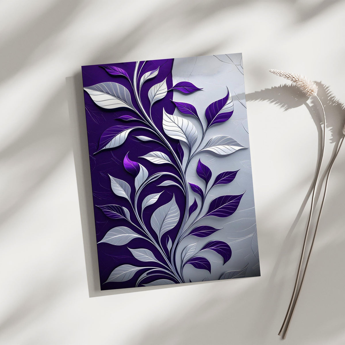 Purple Botanical Leaves
