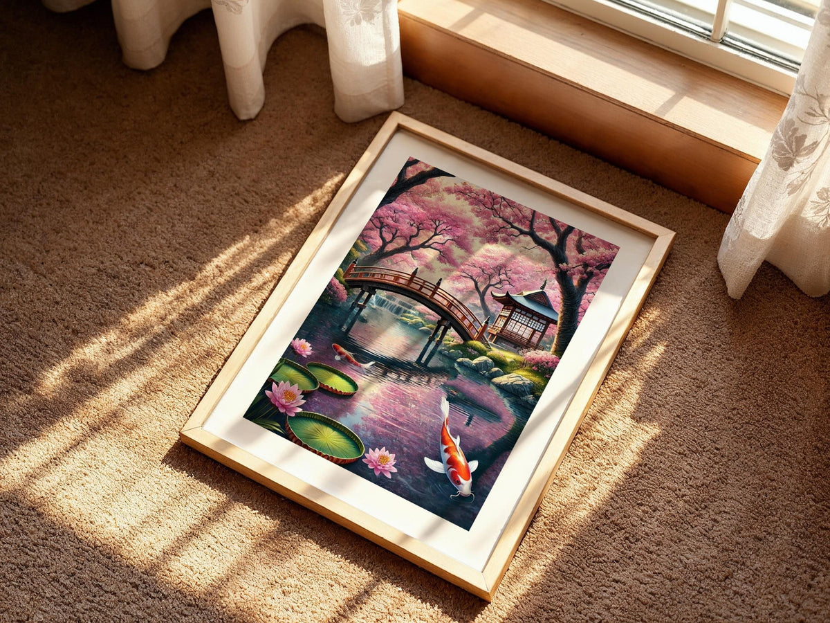 Cherry Blossom Koi Pond