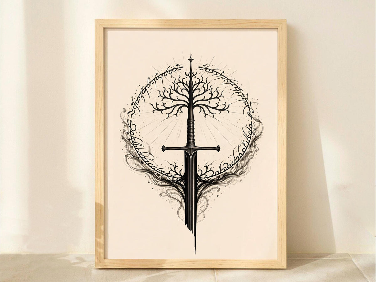 Tree of Gondor with Broken Sword