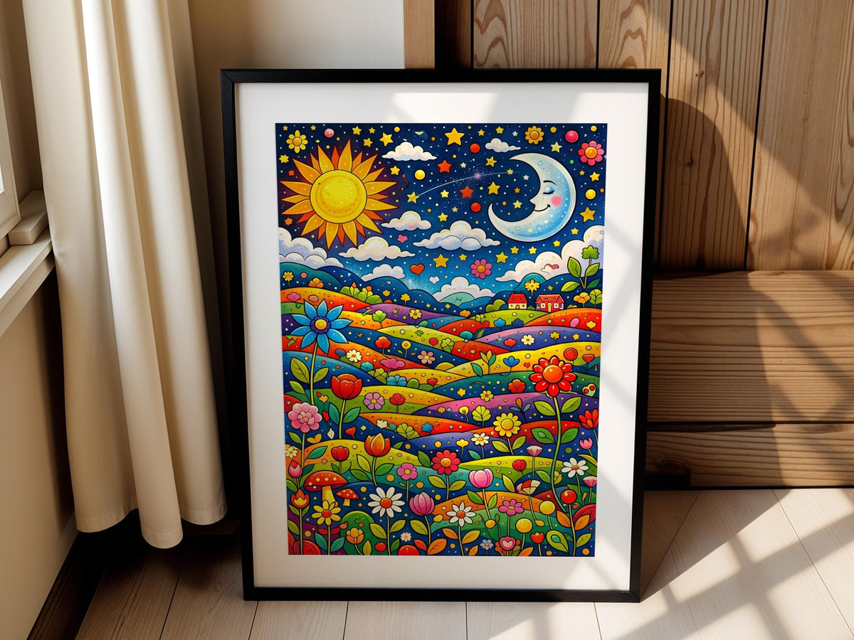 Whimsical Rainbow Hills