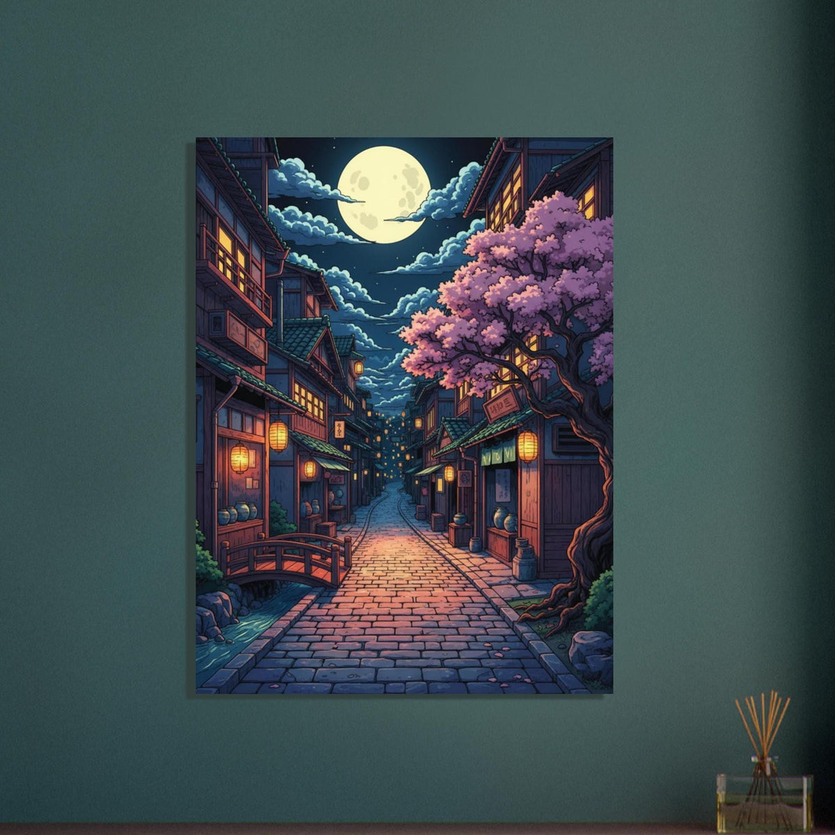 Moonlit Japanese Street