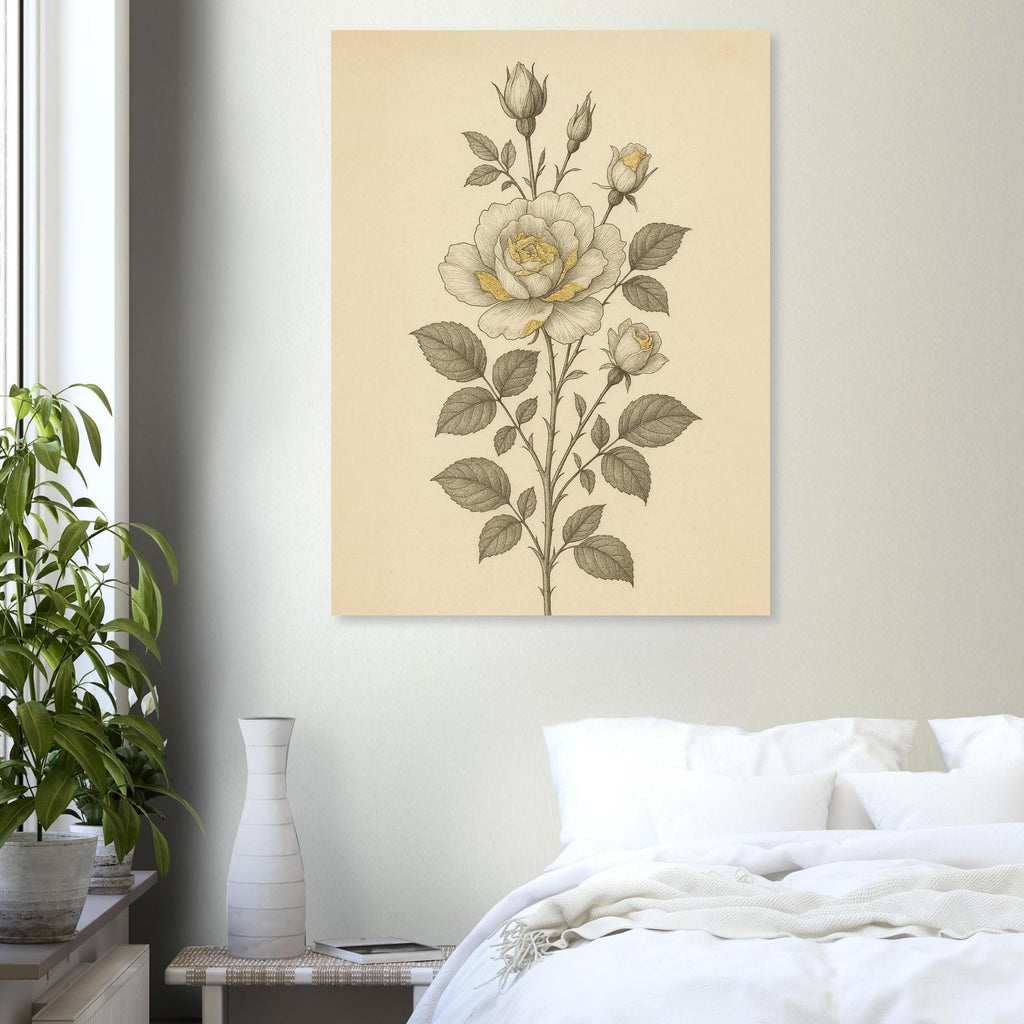 Golden Etched Rose