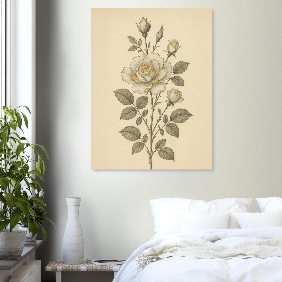 Golden Etched Rose