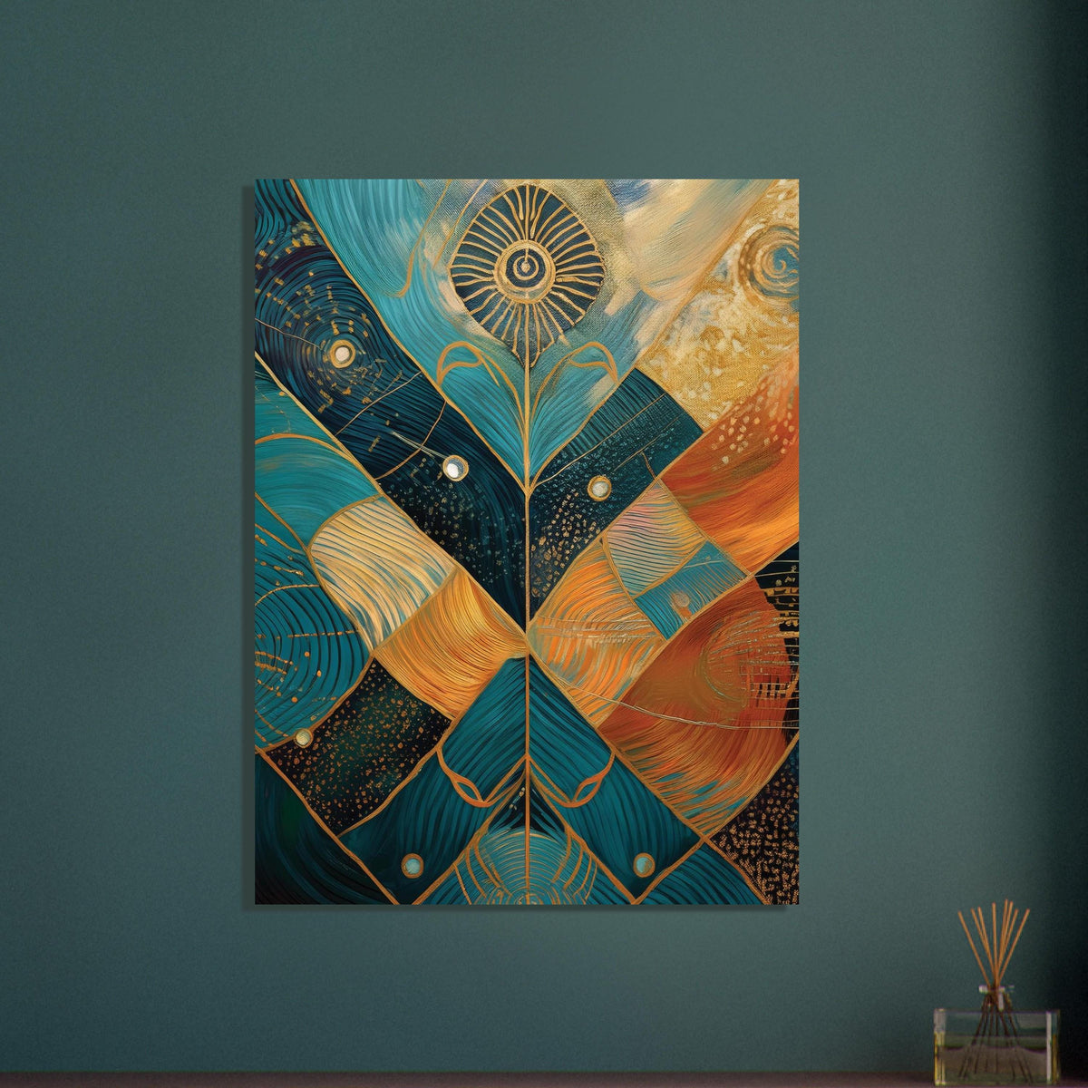 Teal Gold Geometry