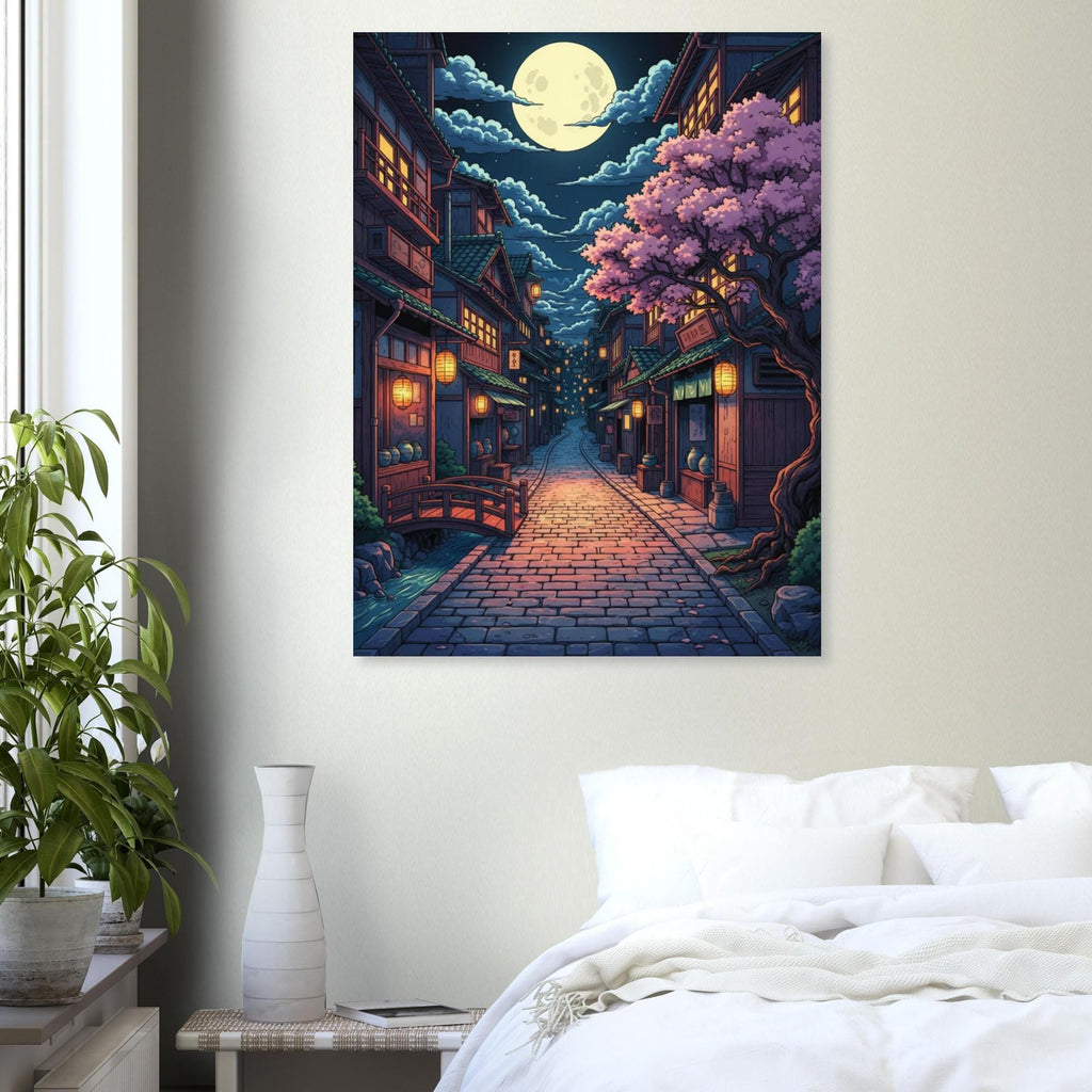 Moonlit Japanese Street