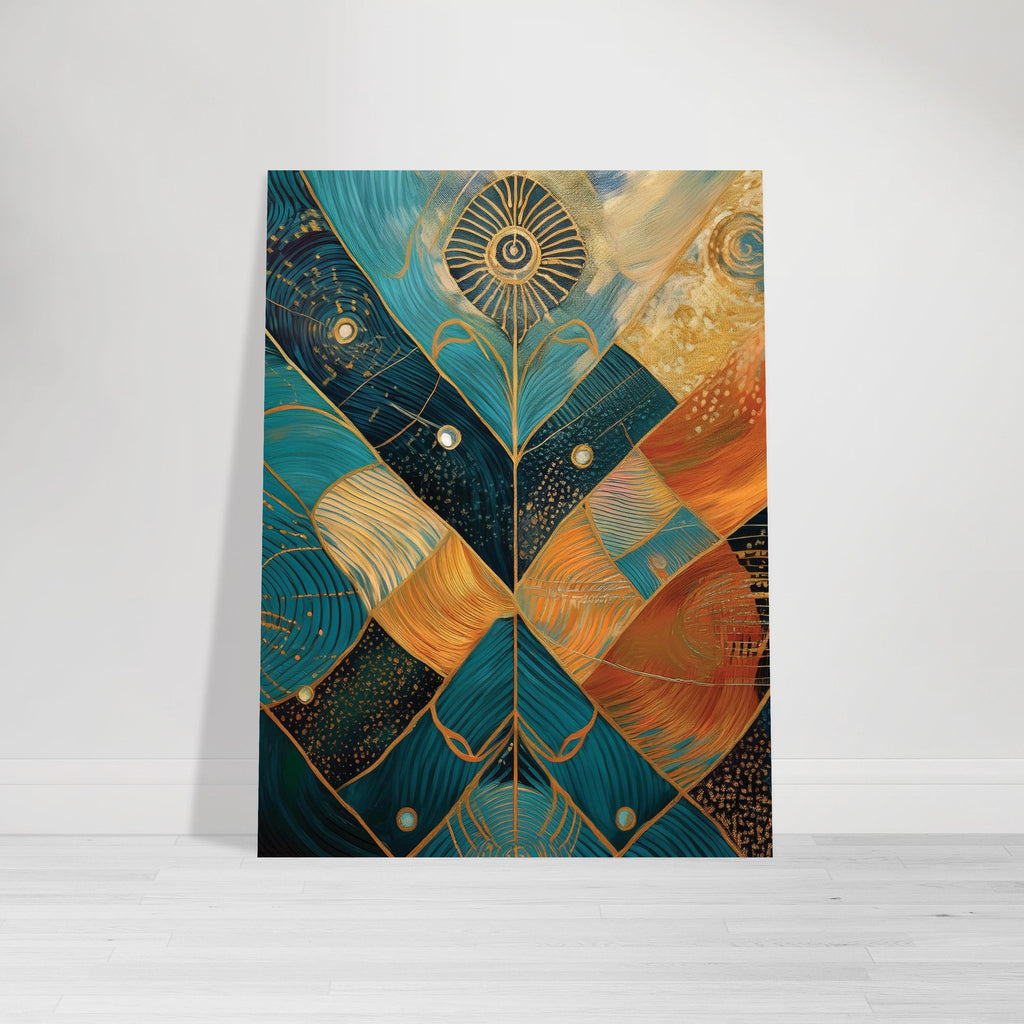 Teal Gold Geometry