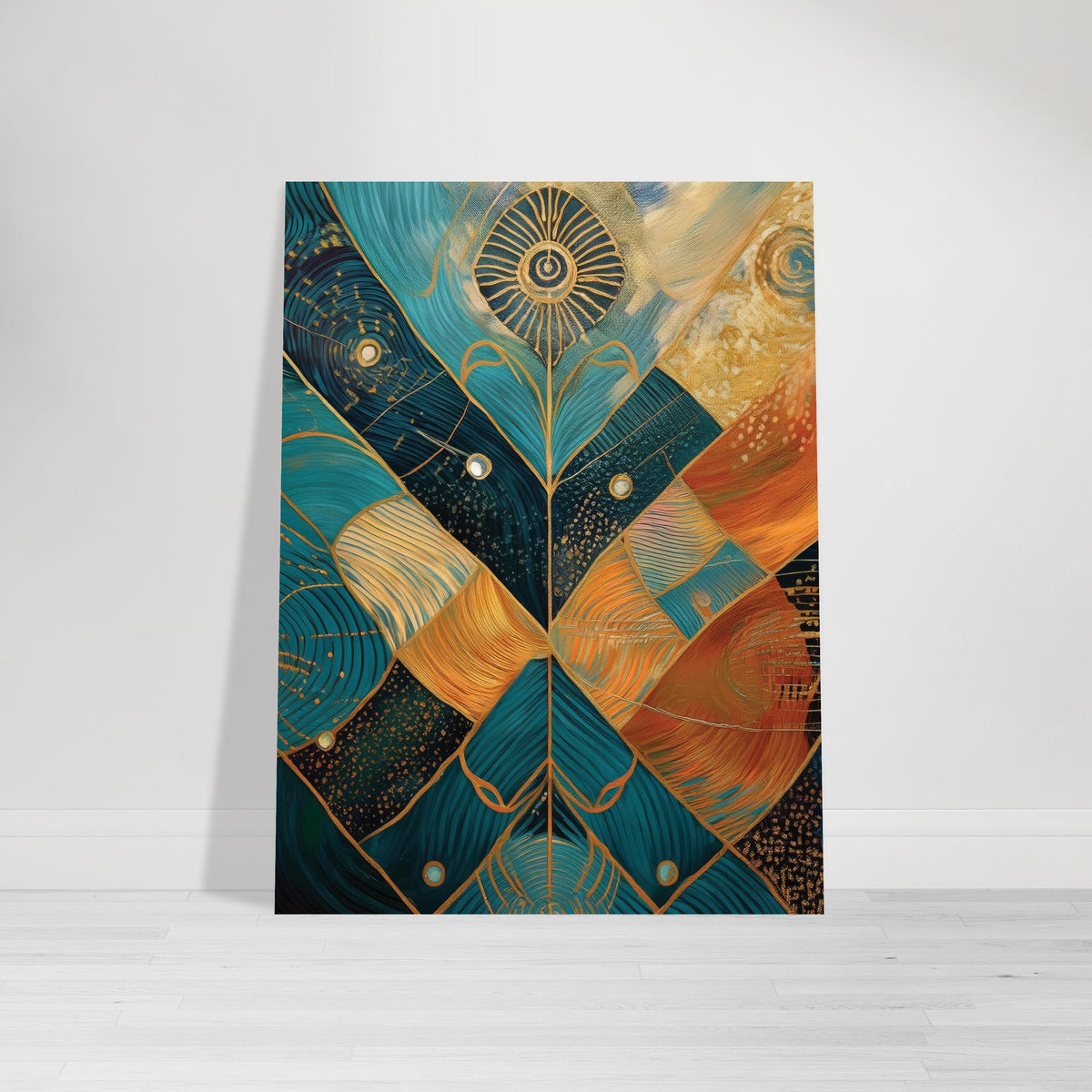 Teal Gold Geometry