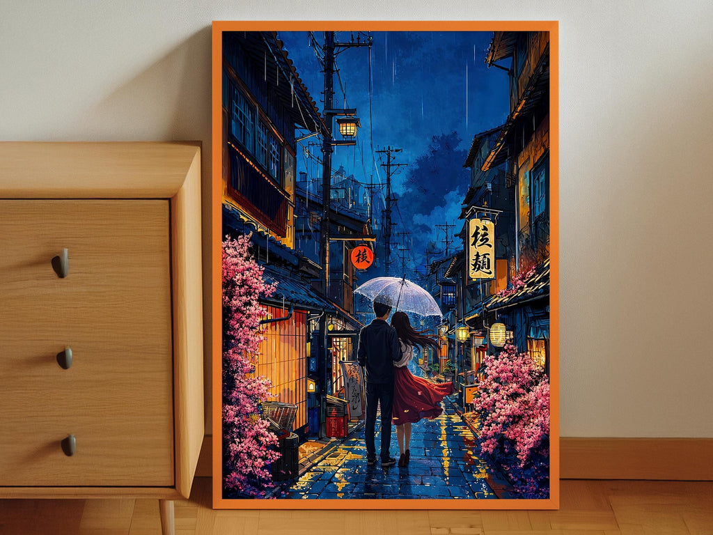 Romantic Japanese Rain Street