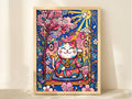 Lucky Cat Cherry Blossoms