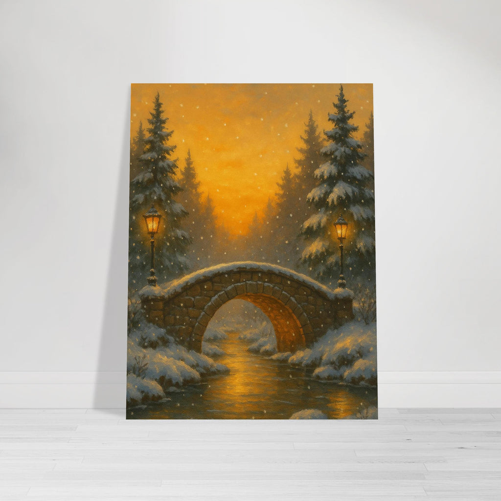 Snowy Village Bridge