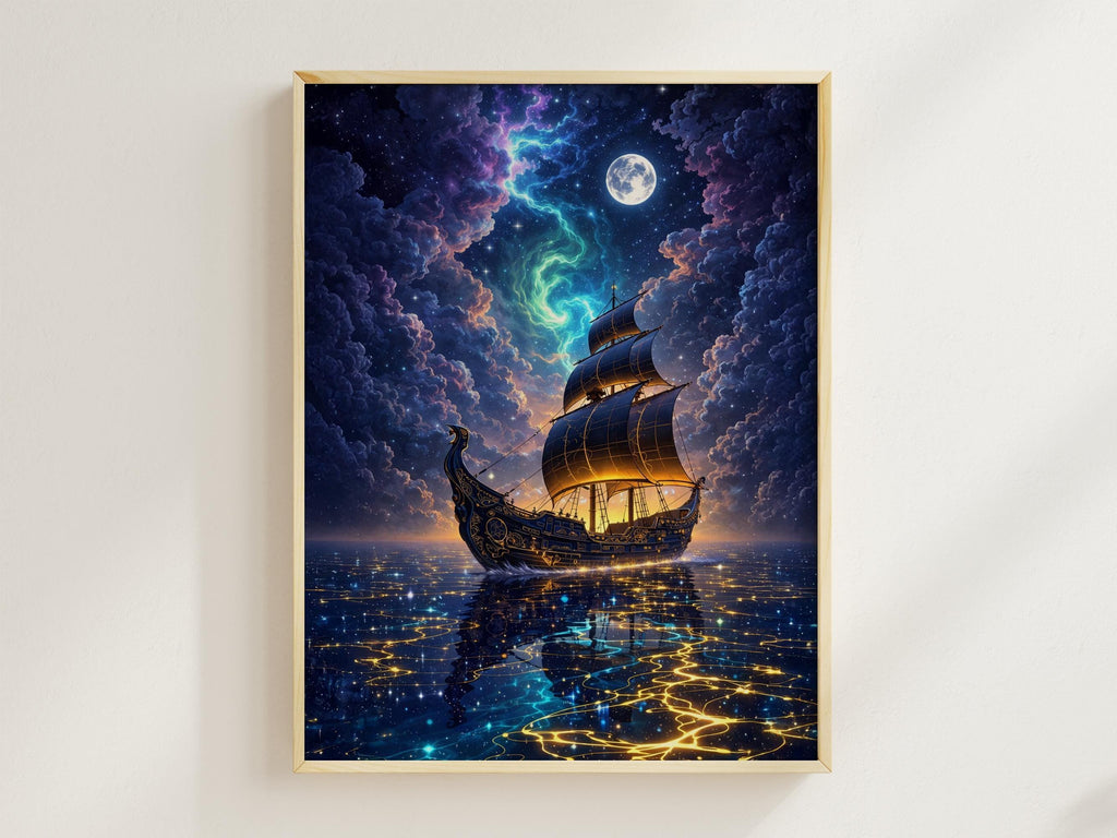 Moonlit Sailing Ship