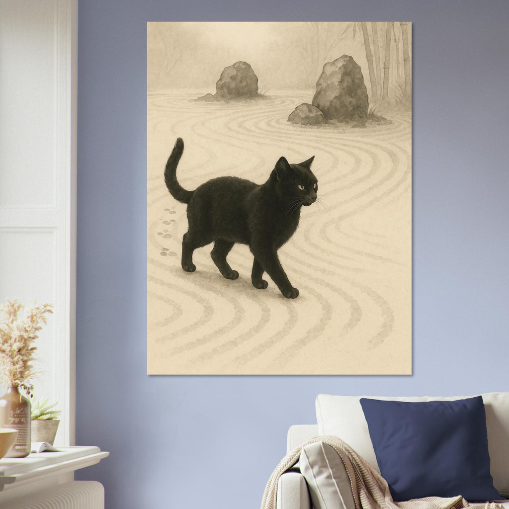 Black Cat Zen Garden