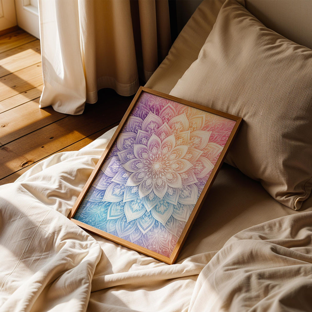 Zen Rainbow Lotus Mandala