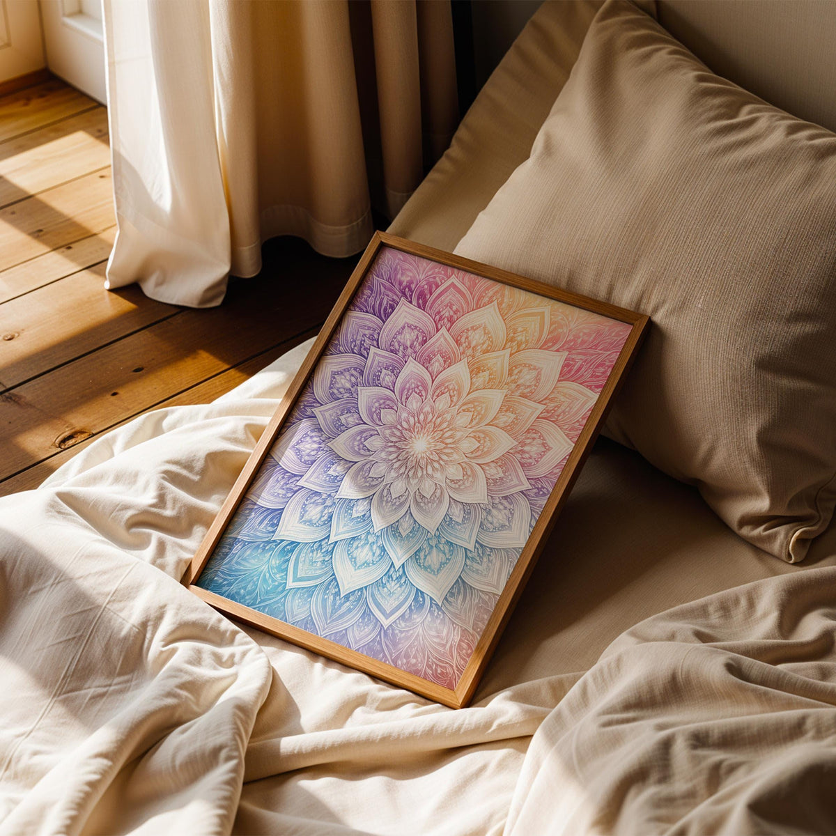 Zen Rainbow Lotus Mandala