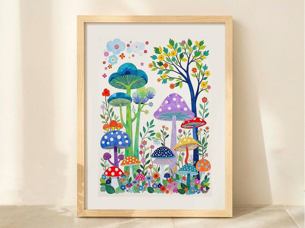 Colorful Mushroom Forest