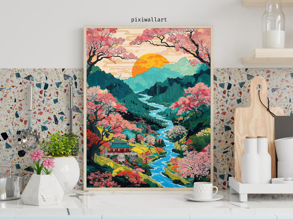 Vibrant Sakura Valley