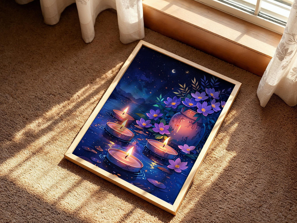Celestial Floral Candle
