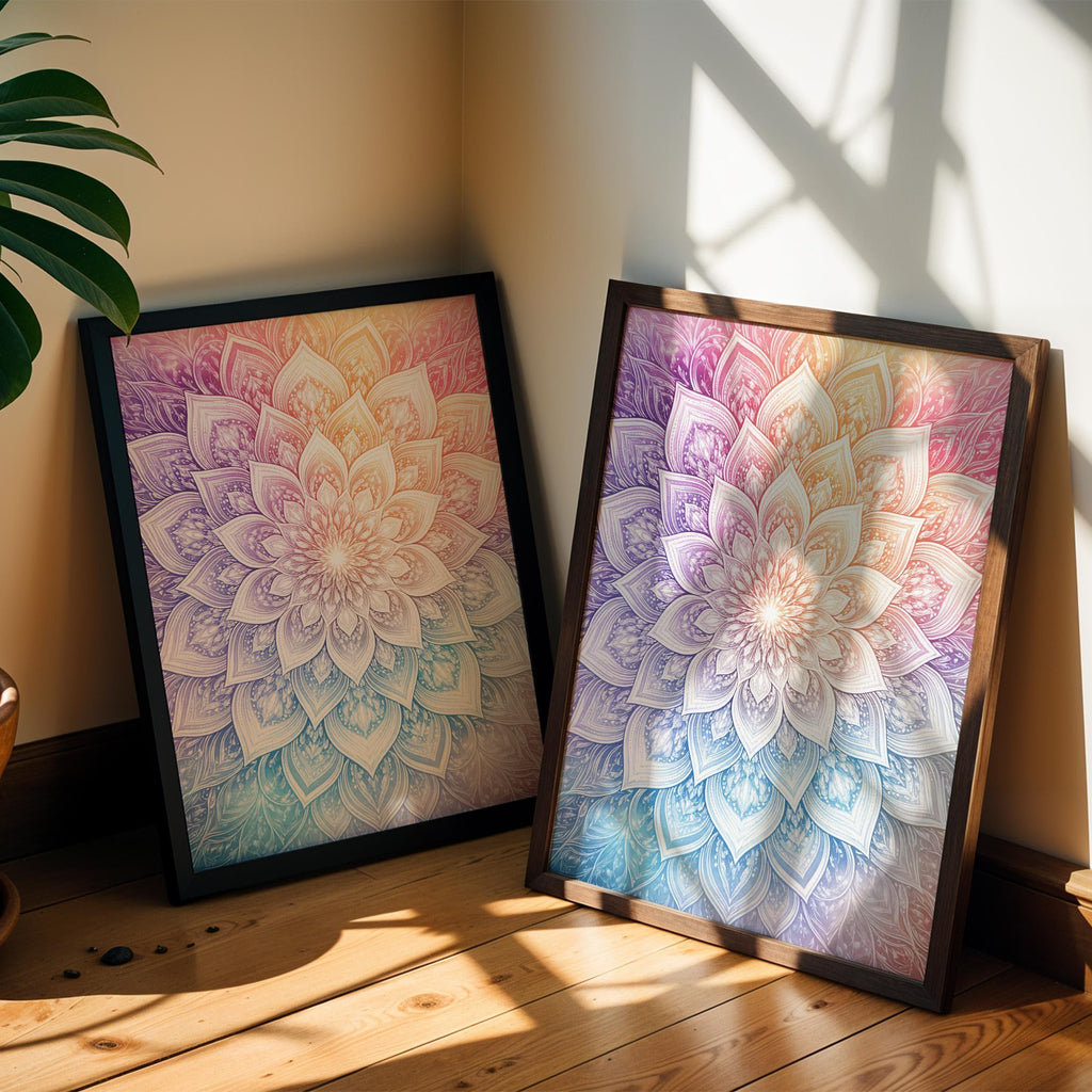 Zen Rainbow Lotus Mandala
