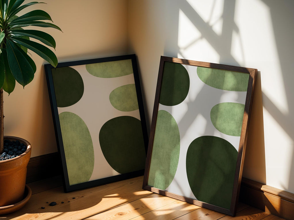 Green Mid Century Geometry