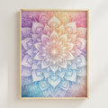 Zen Rainbow Lotus Mandala