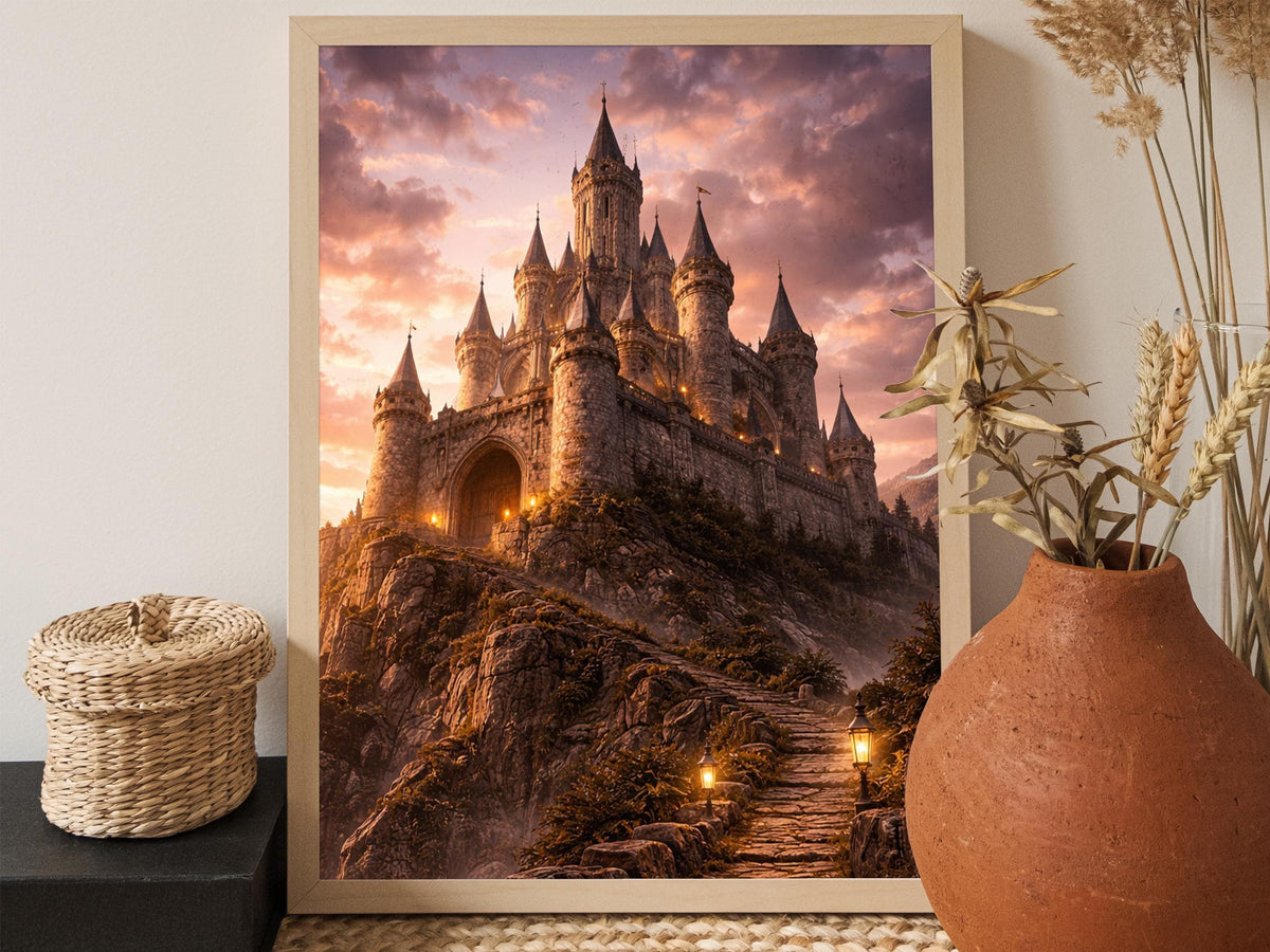 Fantasy Sunset Castle