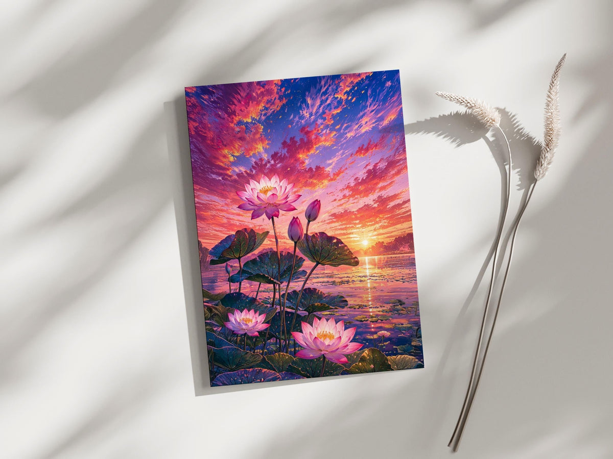 Sunset Lotus Pond