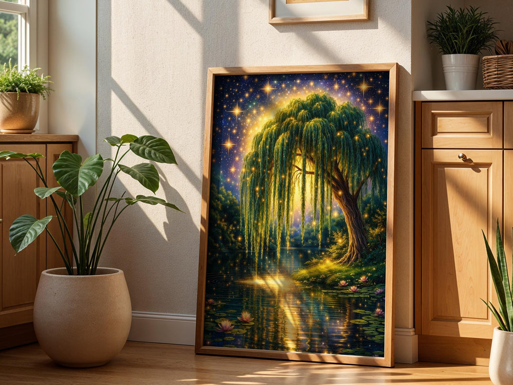 Moonlit Willow Tree