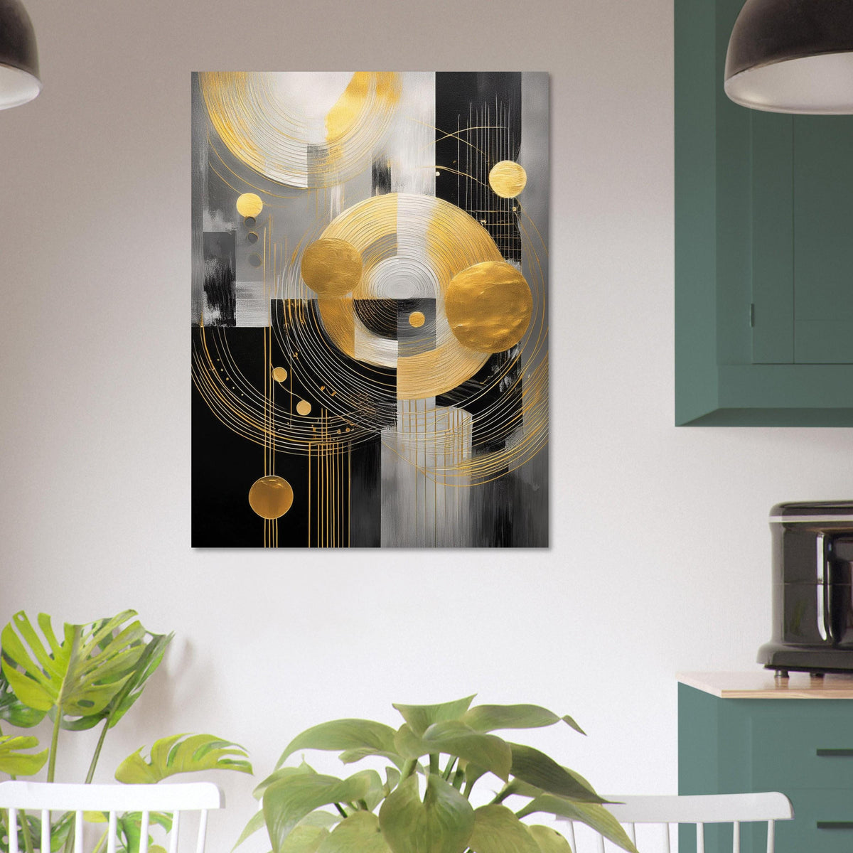 Gold Black Geometry