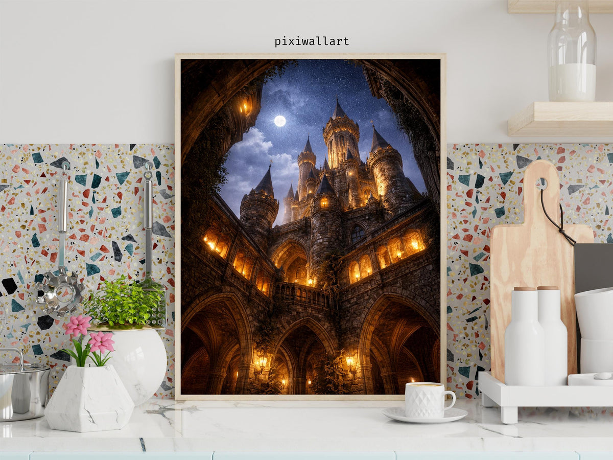 Moonlit Medieval Castle