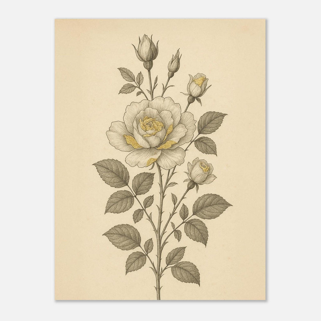 Golden Etched Rose
