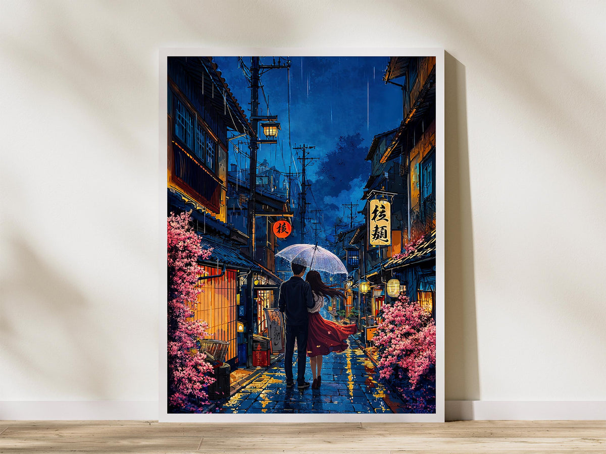 Romantic Japanese Rain Street