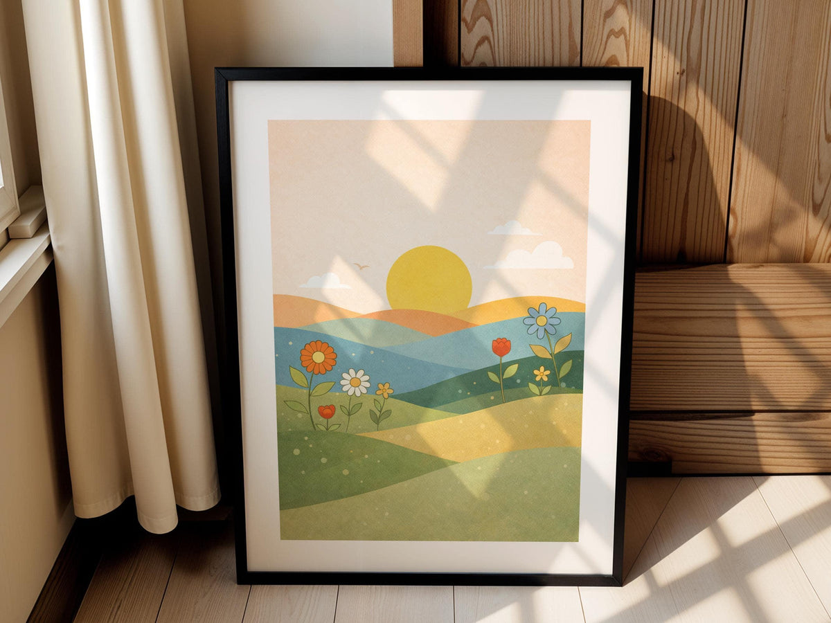 Pastel Floral Landscape