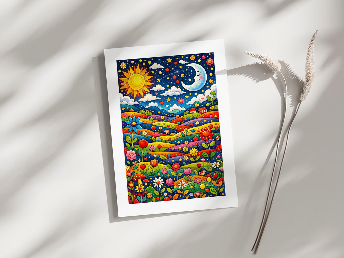 Whimsical Rainbow Hills