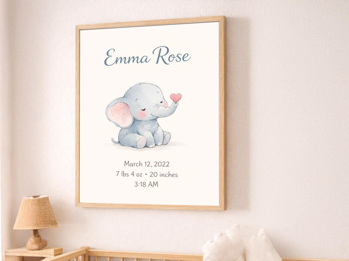 Personalized Baby Elephant Nursery